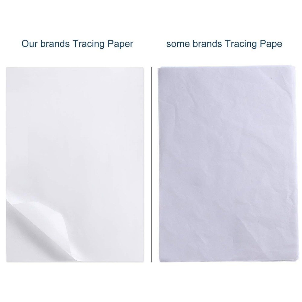 Tracing Paper for Drawing Trace Paper - 200 Sheets White Translucent Traci