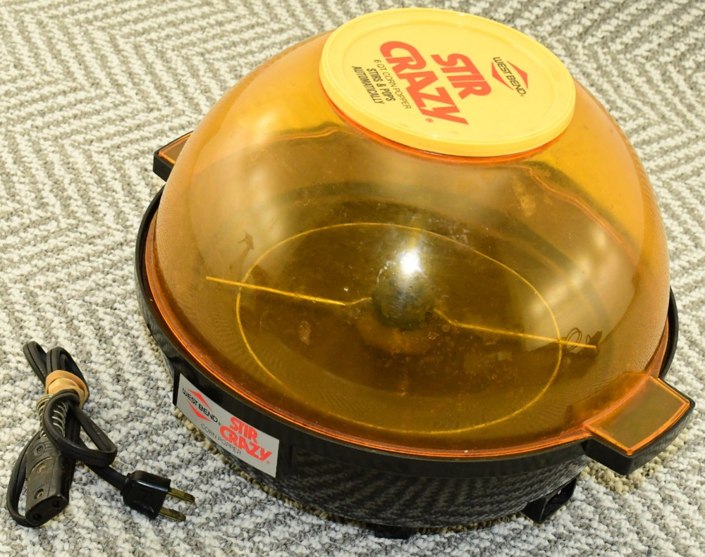 West Bend Stir Crazy 6 Quart Electric Corn Popper Popcorn Maker Machine 5346