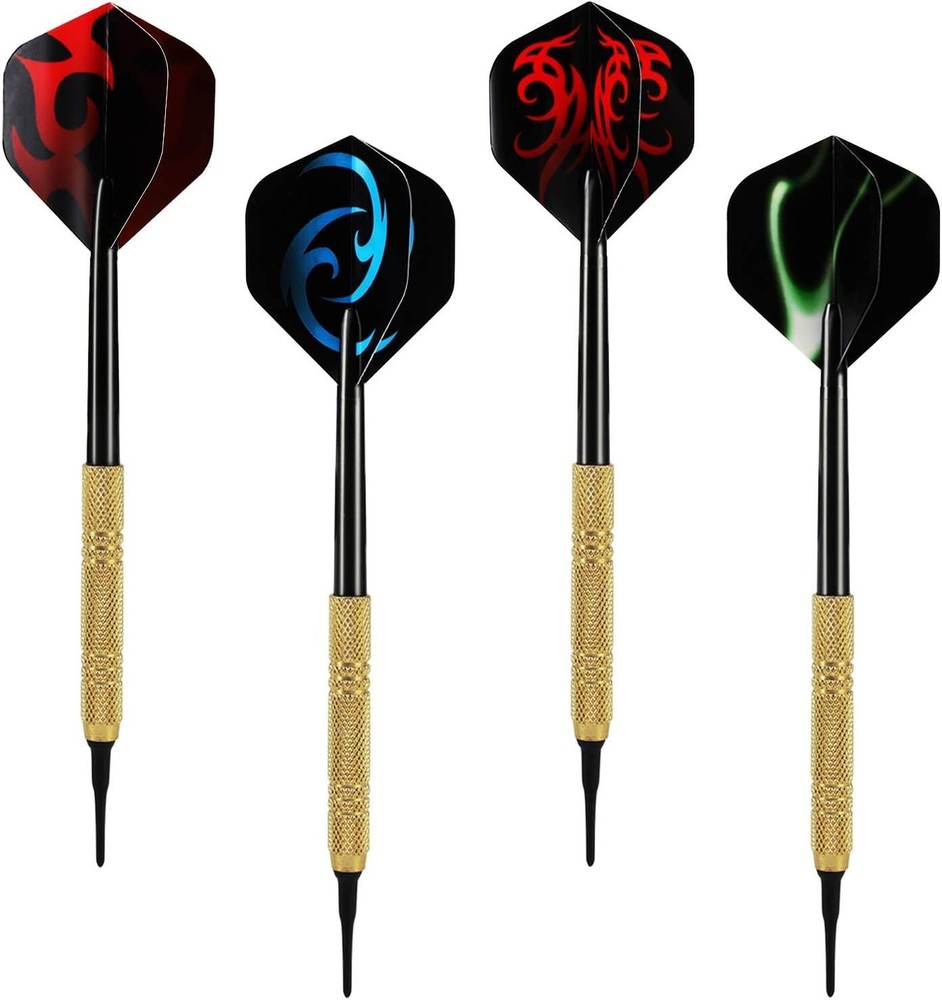 Enjoyable 12 Pcs Soft Tip Darts for Electronic Dartboards + 36 Replacement Tips