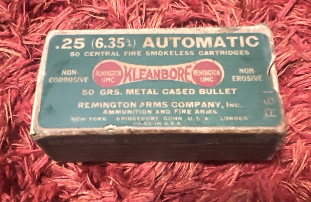 Remington Kleanbore .25 6.35 Automatic UMC Dogbone Empty Box