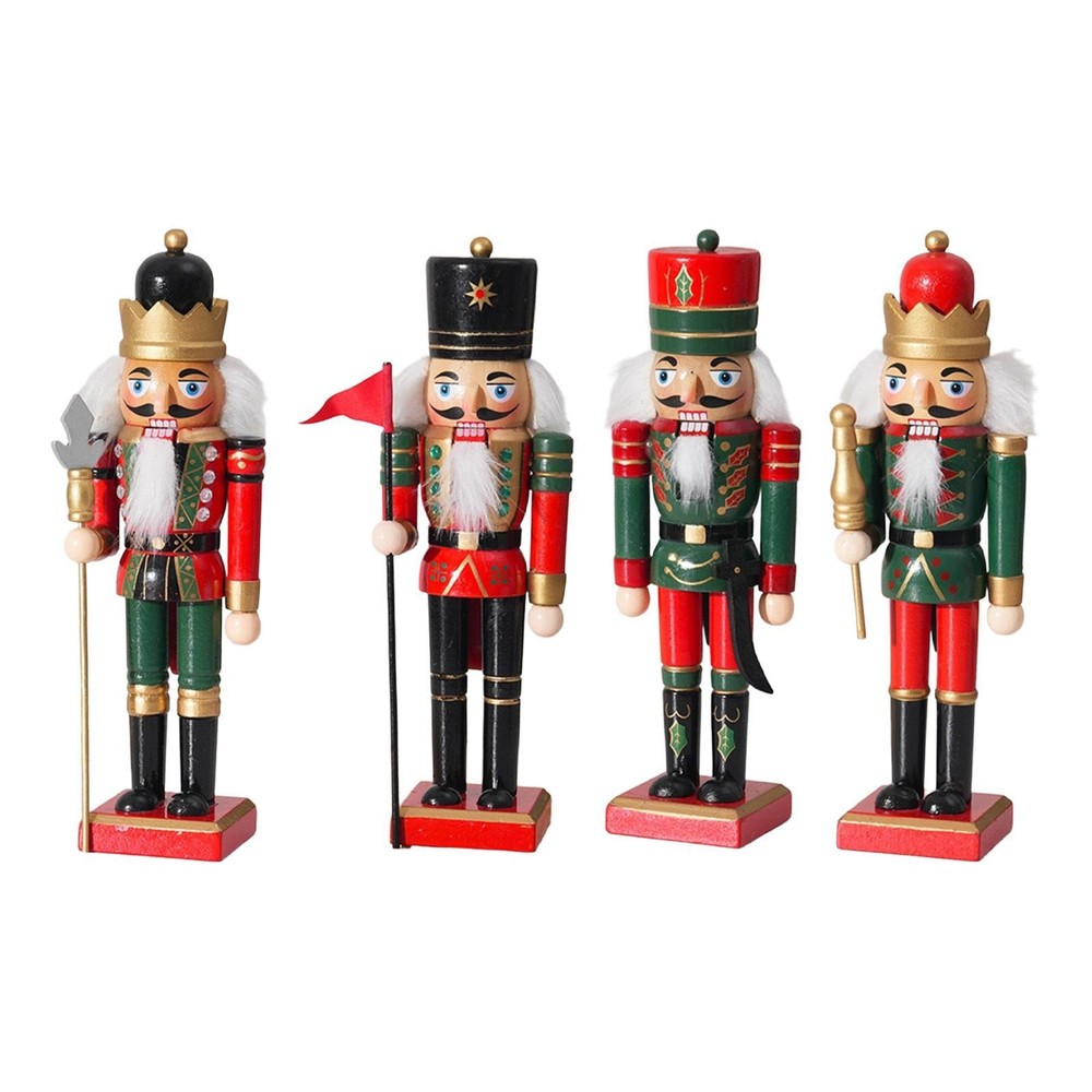 Christmas Nutcracker Figurine Nutcracker Doll Figure for Fireplace Tabletop