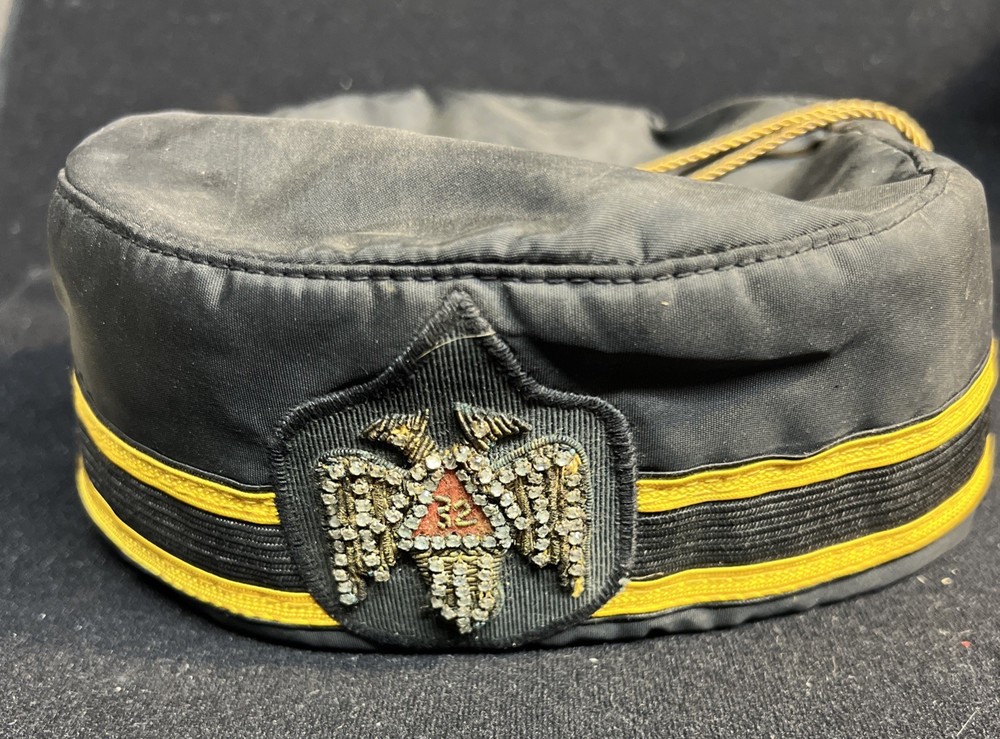 Masonic Scottish Rite 32 degree cap Hat Vintage