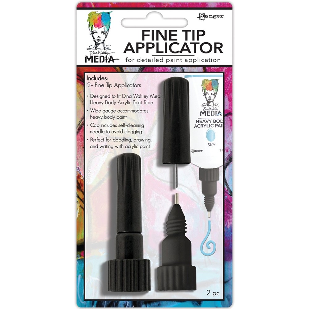 Dina Wakley Media Fine Tip Applicators-2/Pkg - 2 Pack