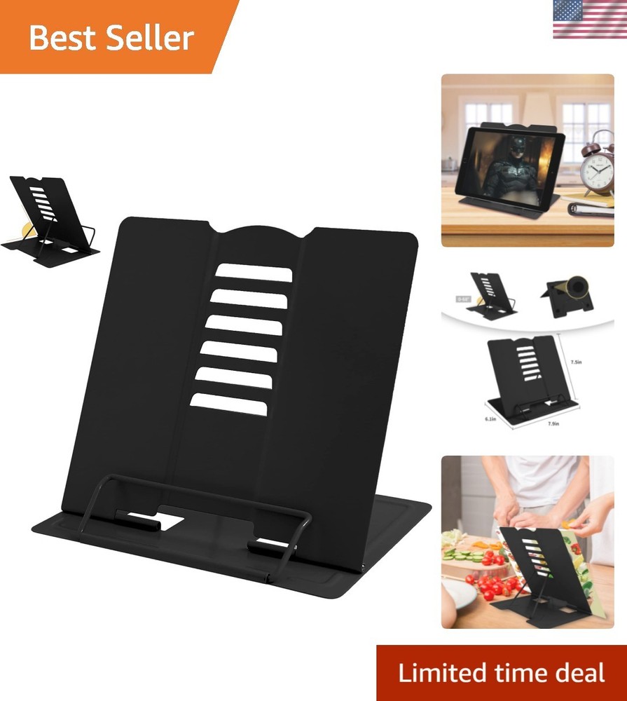 Metal Book Holder Adjustable Book Stand for Reading