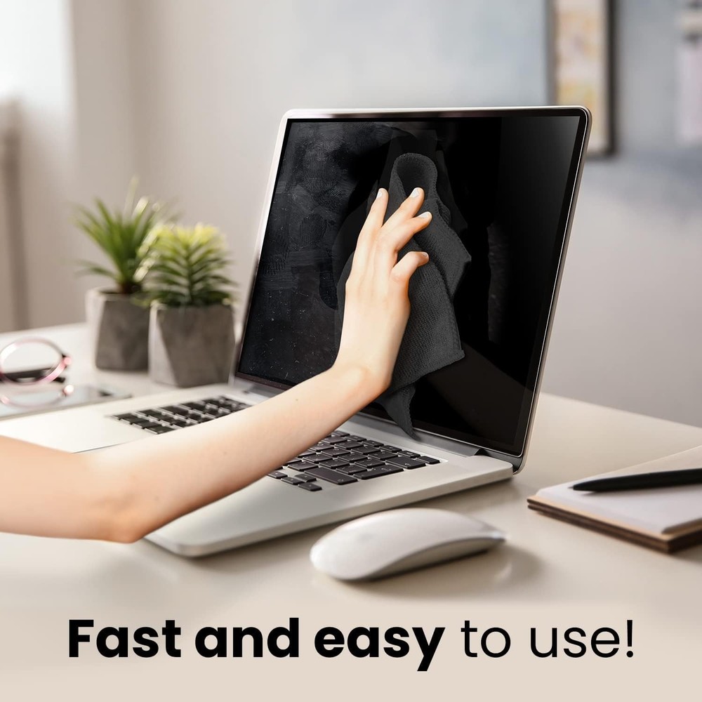 Plush Microfiber Cloth + TV Screen Cleaner Spray