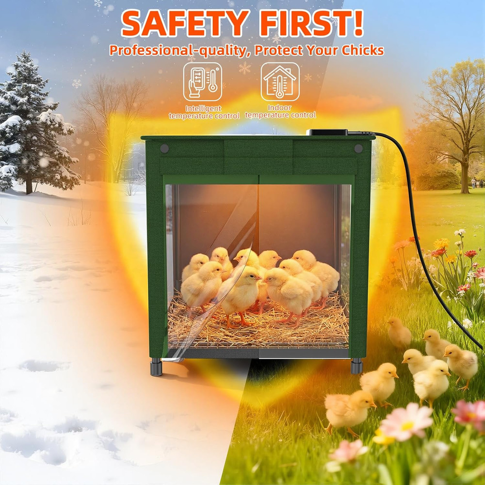 Brooder Box for Chicks, 200W Chick Brooder Constant Radiant Chicken Coop Heater