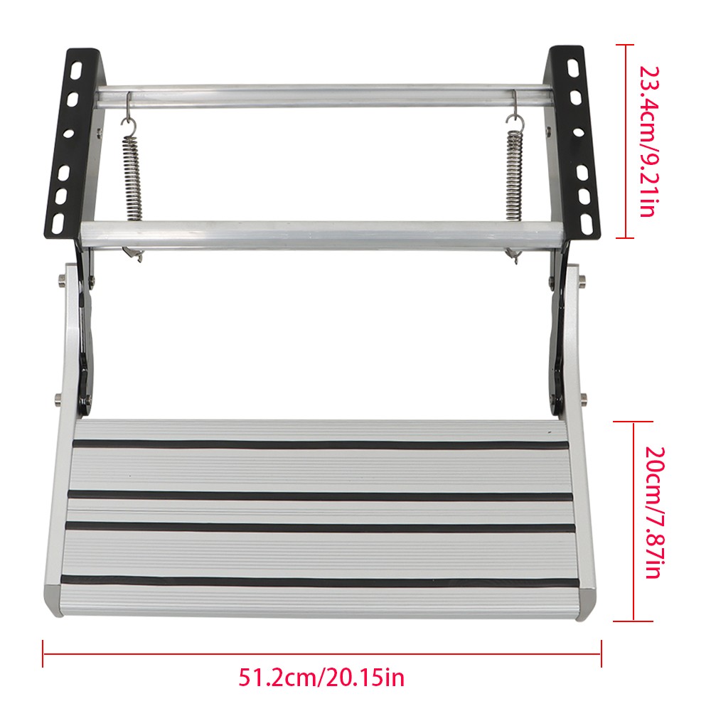 Labwork Aluminum Pull Out Retractable 21.65''W Steps Stair Anti-Slip