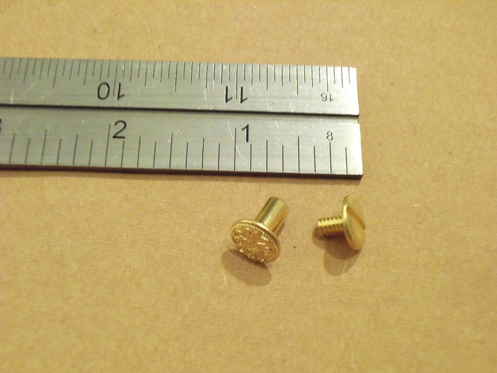 3/8" Solid Brass Floral Head Chicago Screws