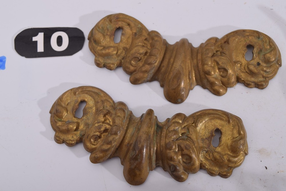 Salvaged Antique Variations - 19th Century Pressed Brass Bail Pull(s) & Hardware