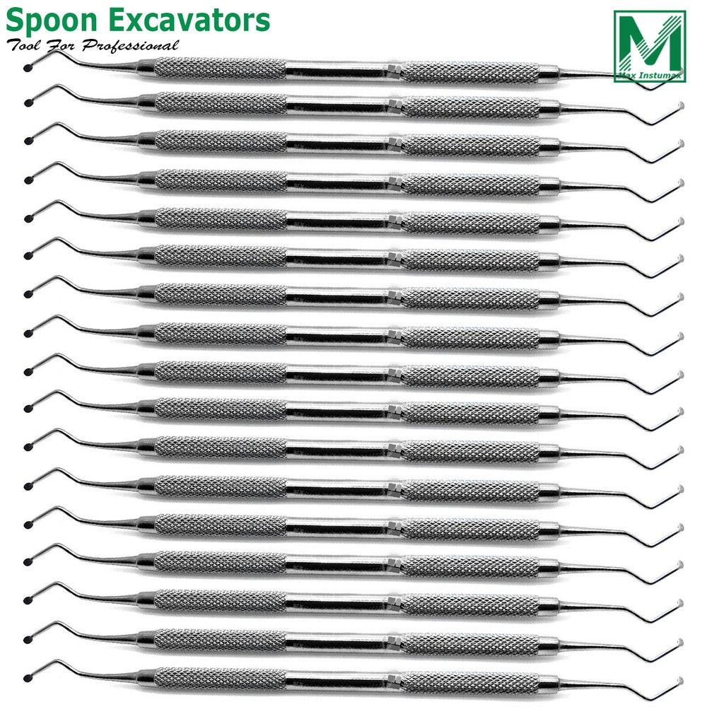 Dental Excavator Composite Restorative Spoon Instruments Double Ended