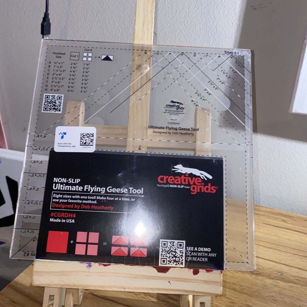 Creative Grids Non-Slip Ultimate Flying Geese Quilting Ruler Template Tool