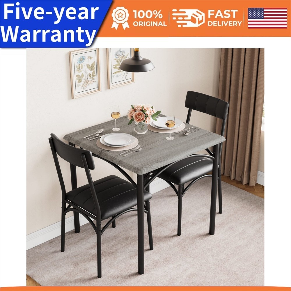 🍎3 Piece Dining Table Set for Small Space Apartment Kitchen Table and Chairs