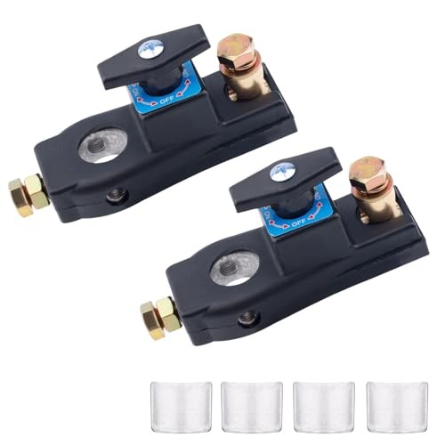 2pcs Battery Disconnect Switch, Kill Switches Master with 4 Spacers for Car