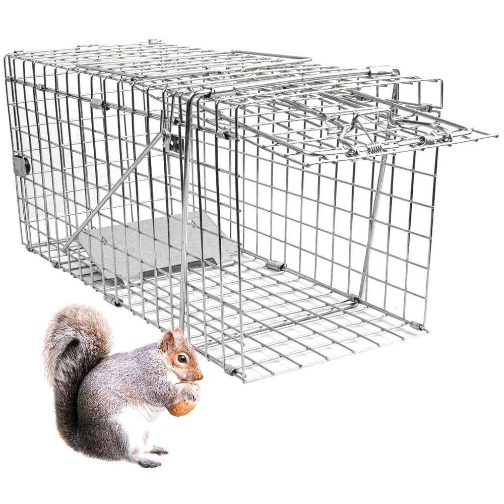 17.3-Inch Heavy Duty Folding Squirrel Trap - Humane Catch & Release Solution