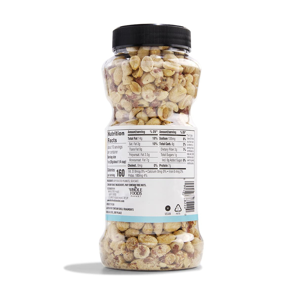 , Dry Roasted and Salted Peanuts, 16 Ounce