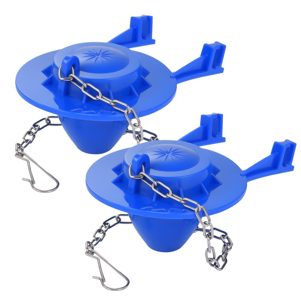 2-Pack 2" Toilet Flapper Replacement Kit - Universal Tank Blue