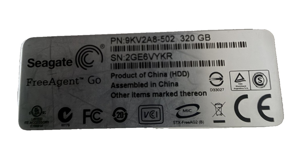 SEAGATE PORTABLE BACKUP HARD DRIVE 160GB