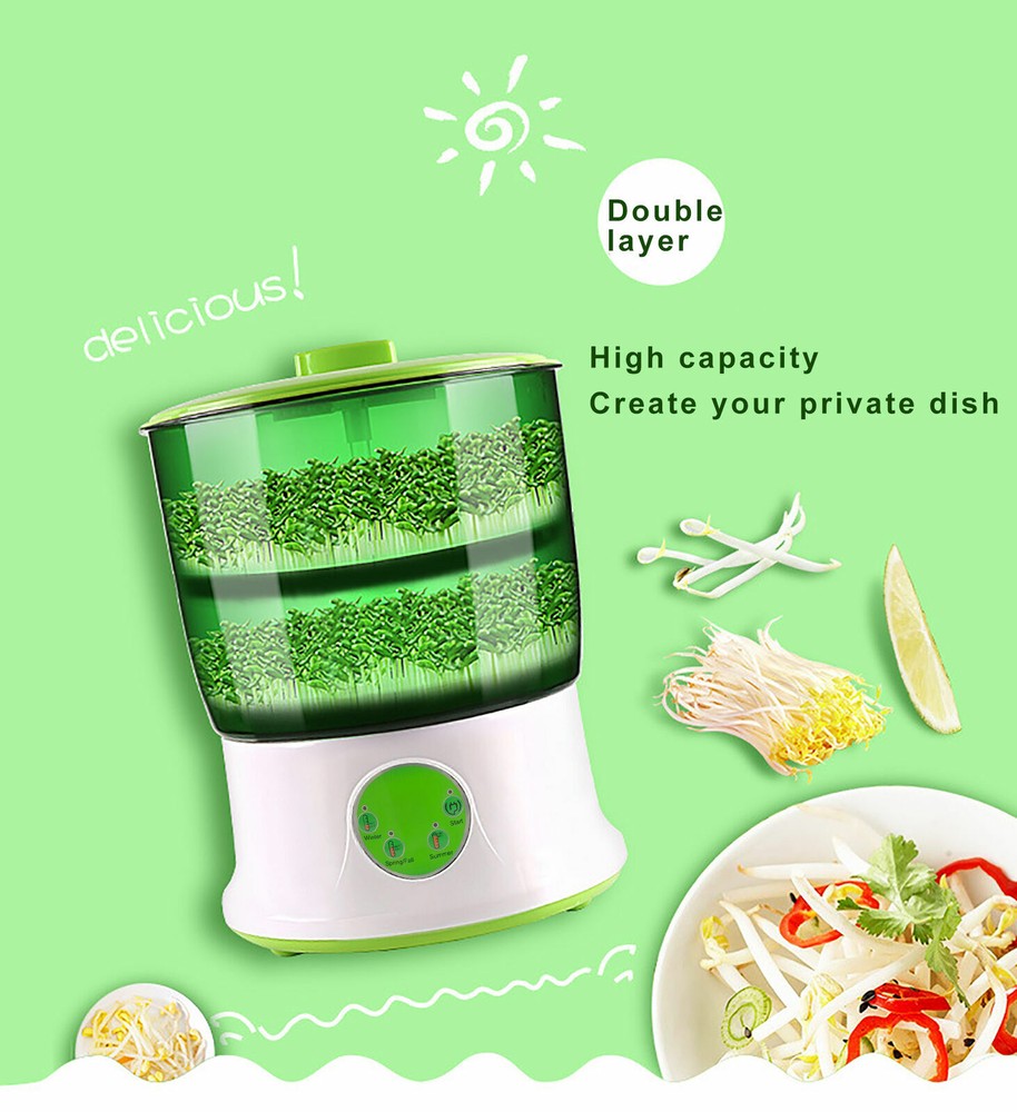 Automatic Bean Seed Sprouts Machine Bean Sprout Maker Double Layers 260x370MM