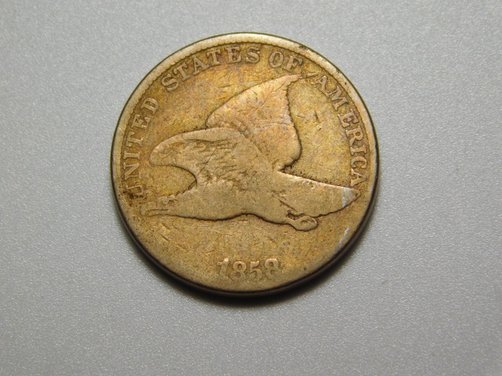 US COINS ERROR PENNY 1858 FLYING EAGLE 1858 CENT