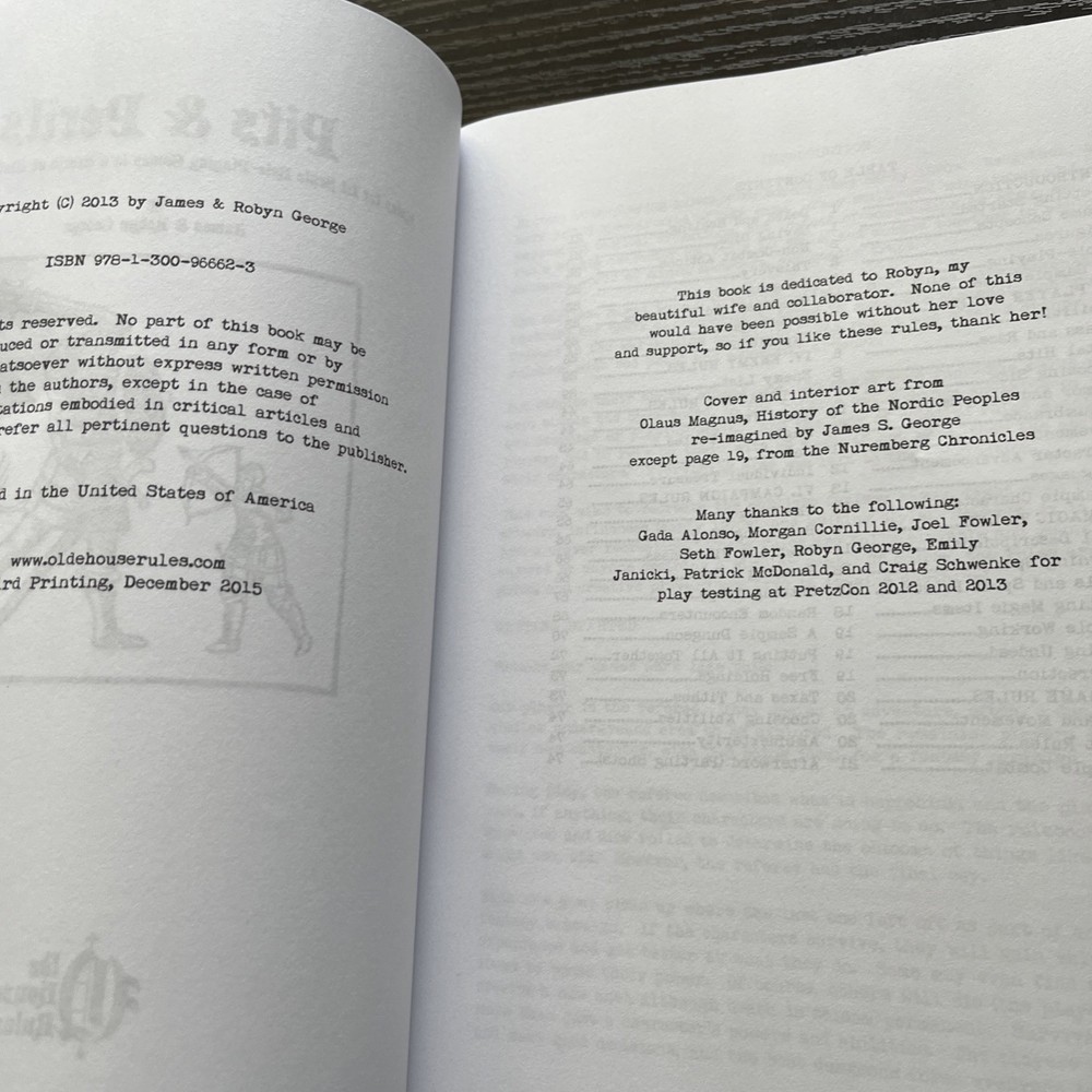 Pits & Perils OSR Rules