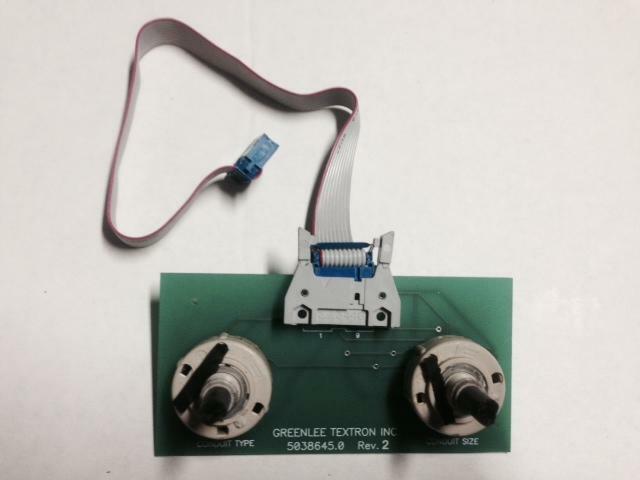 CONDUIT SIZE SELECTOR SWITCH CIRCUIT BOARD GREENLEE 855 Knobs No Connector Wire