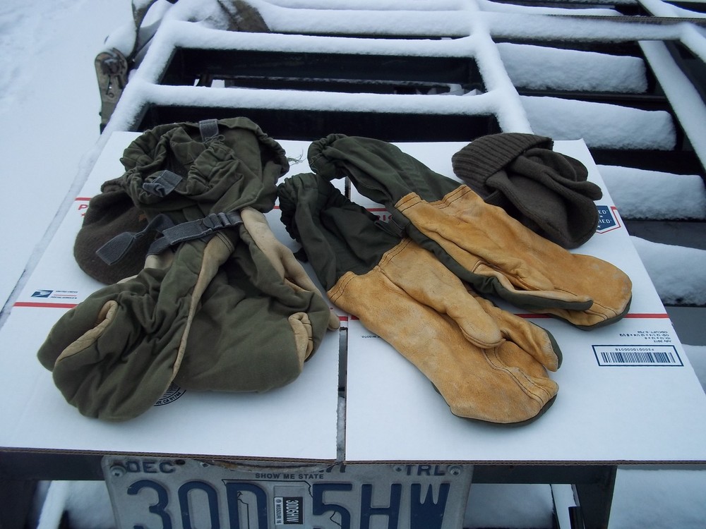 MILITARY SURPLUS TRIGGER FINGER MITTEN SET ARMY SHELL+ INSERTS SIZE MEDIUM