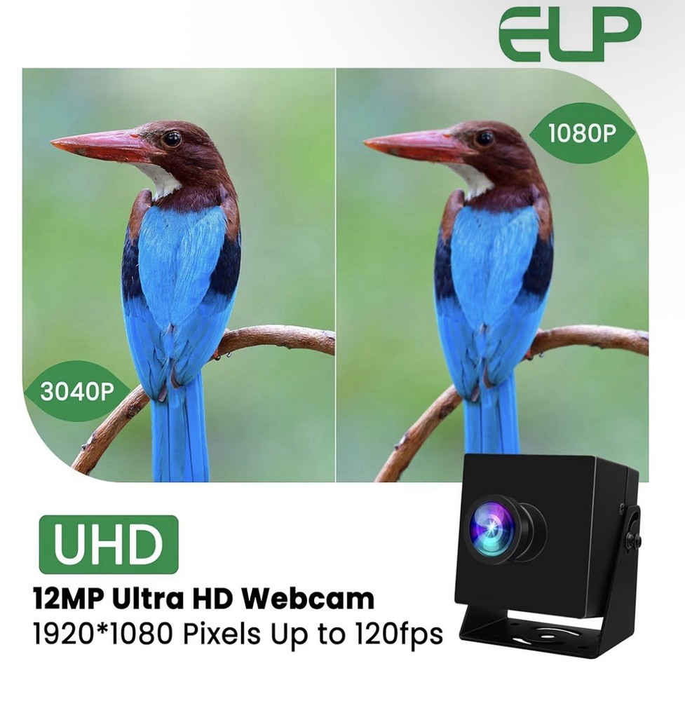 ELP 4K HDMI USB Camera, Wide-Angle PC Camera for Computer Monitors, Simult [NEW]