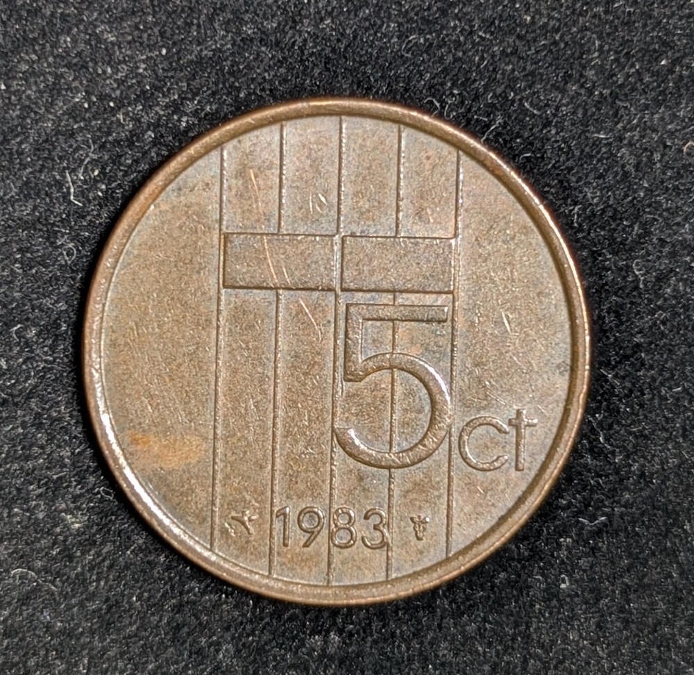 1983 Netherlands 5 Cents Circulated KM# 202