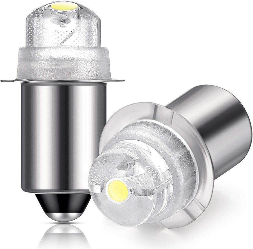 2 Pcs 30 Lumen 3-Volt LED Replacement Flashlight Bulbs Torch Bulb with 10 Year L