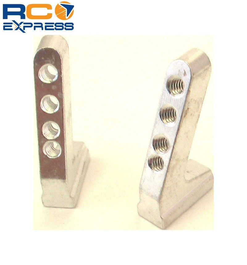 GPM Racing Silver Aluminum Angled Servo Mount LS0108