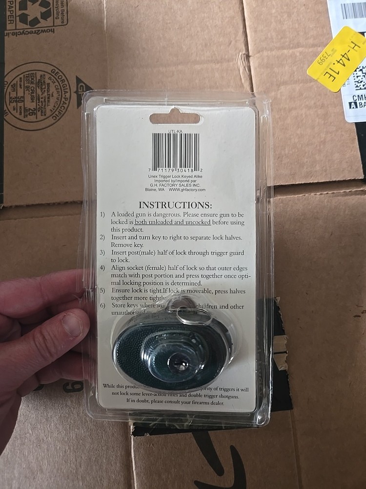 Unex Gun Trigger Lock (NEW)