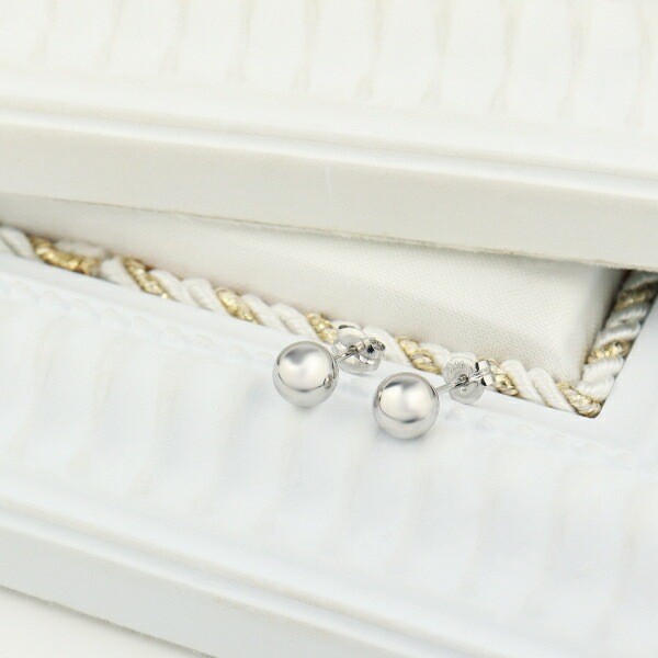 PT900 Platinum 5mm Ball Stud Earrings (Pair)