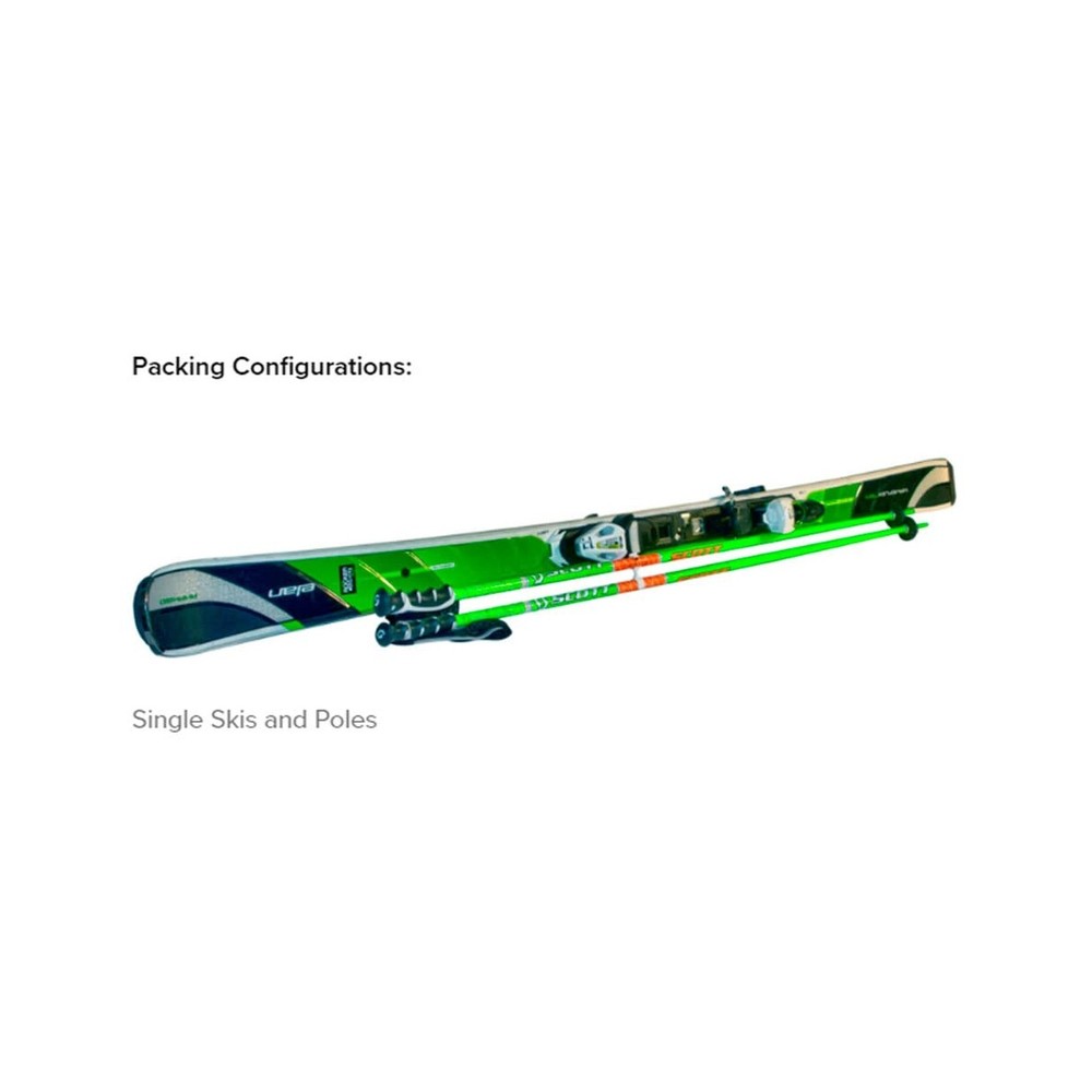 TRANSPACK Hard High Density Polyethylene Ski Case Shuttle| Molded Handles & R...