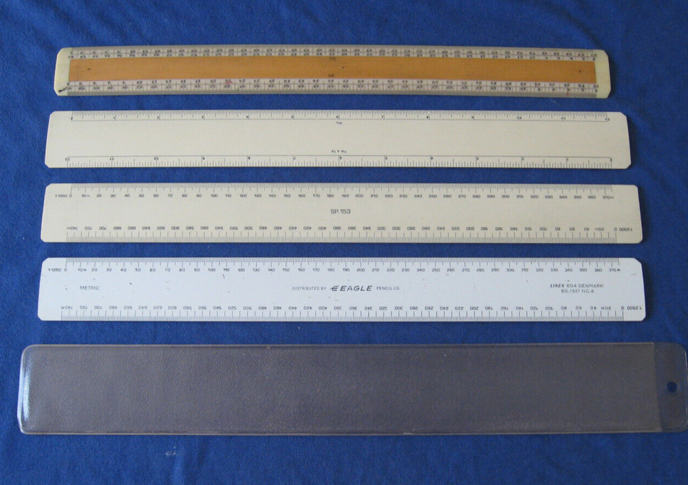 Vintage Technical Rulers-Bundle Of Four