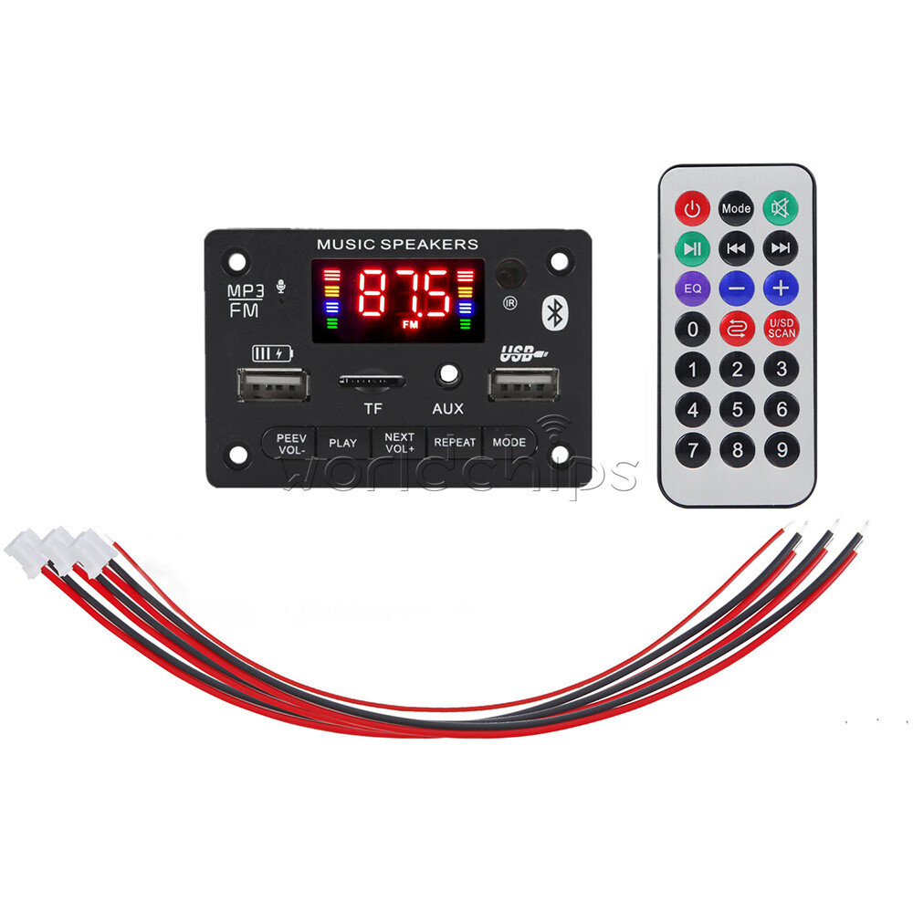 DC6-12V 2*3W Bluetooth Digital Audio Player MP3 Decoder / Power Amplifier Board