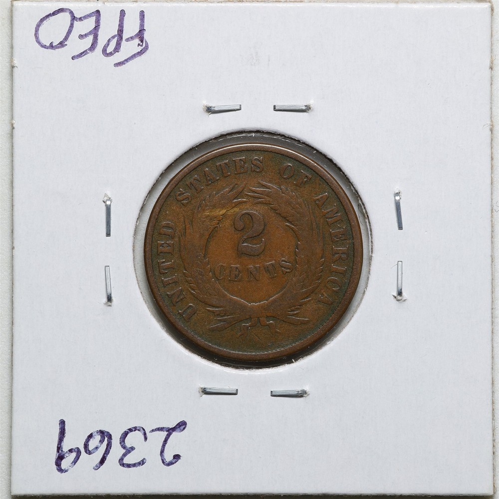 1870 2C Two Cent Piece in VG+ Condition #2369