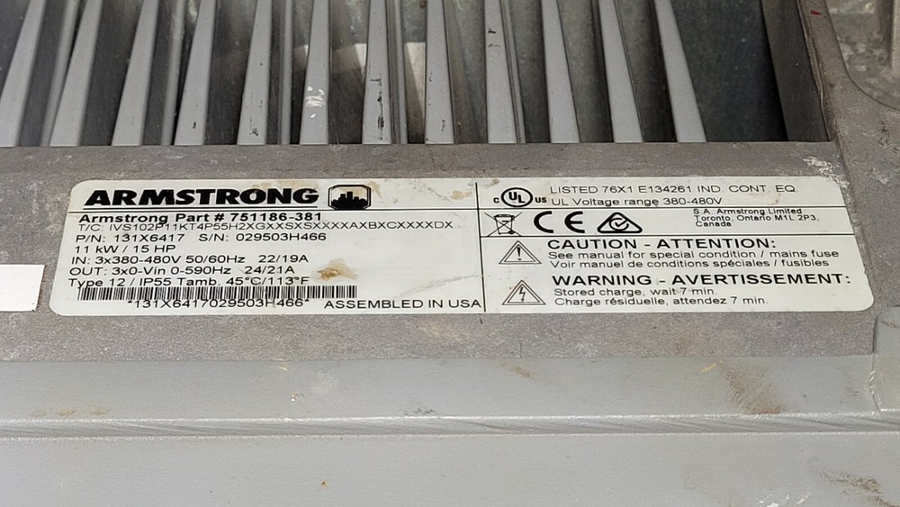 Armstrong IVS 102 Intelligent Variable Speed controller