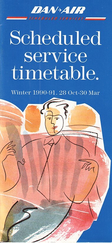 Dan-Air timetable 1990/10/28