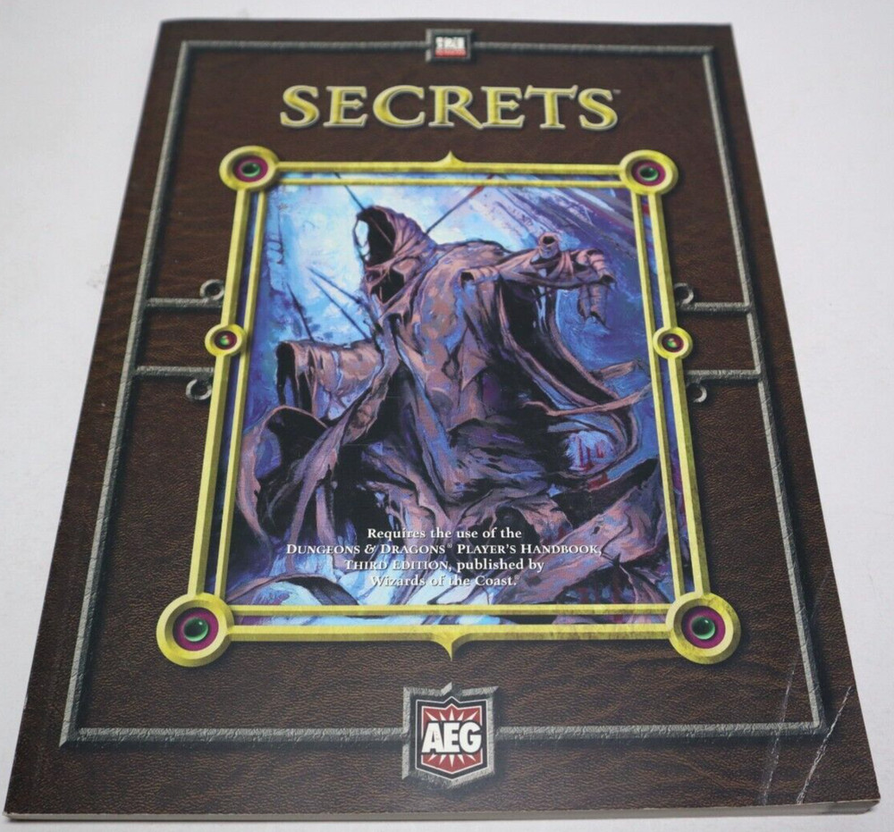 D&D 3rd Edition d20 System AEG Secrets RPG 2004 SC EXC
