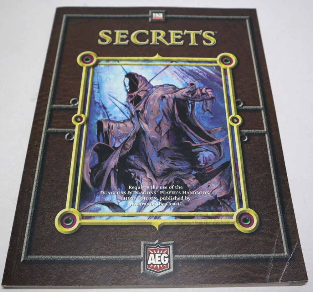D&D 3rd Edition d20 System AEG Secrets RPG 2004 SC EXC