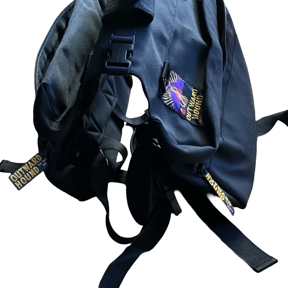 Outward Hound Dog Saddle Backpack Adjustable Black Medium Clip On Removable