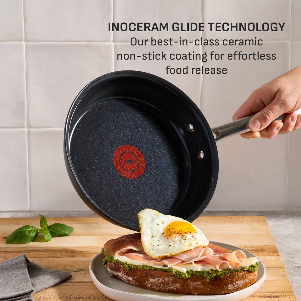 Hard Anodized Sauté Pan 3 Quart Black with Ceramic Nonstick Interior