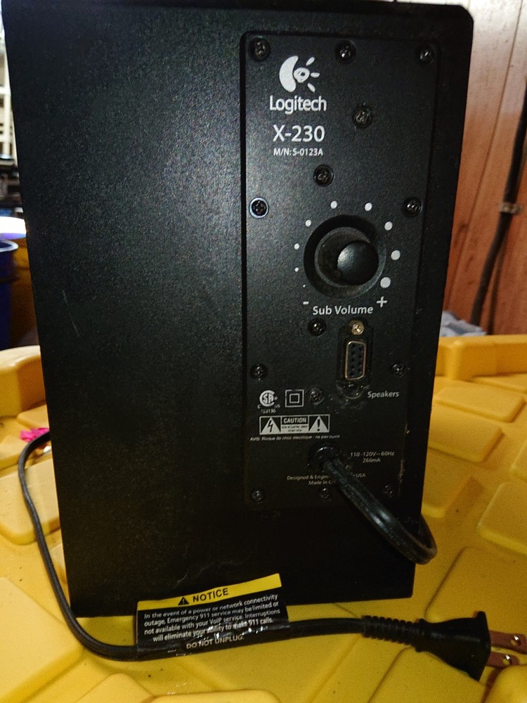 Logitech X 230 replacement subwoofer only Works great!