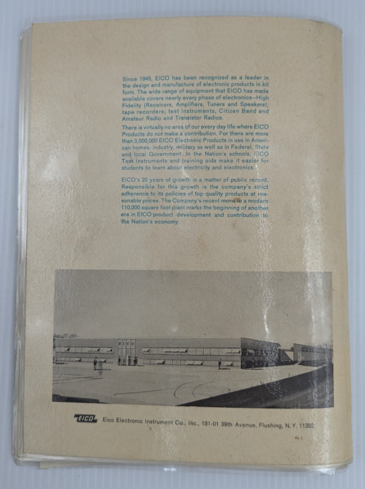 EICO Model 888 Auto Analyzer Engine Analyzer Meter Manual Untested As Is