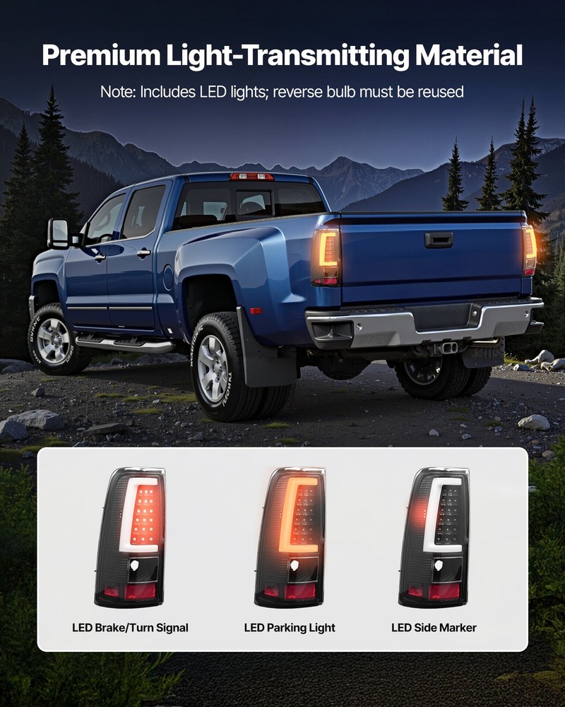 Tail Light Assembly Compatible 2003-2006 Chevy Silverado 1500 1500 HD 2500
