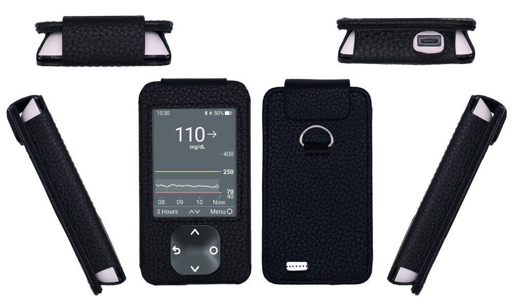 Used Fitted Leather Case with Screen Protector for Dexcom G7 & G6