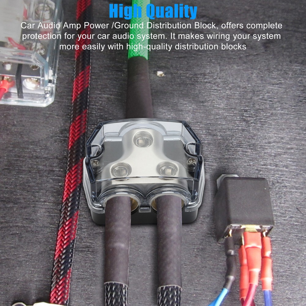 2pcs High Quality Car Audio Amp Power Ground Distribution Block