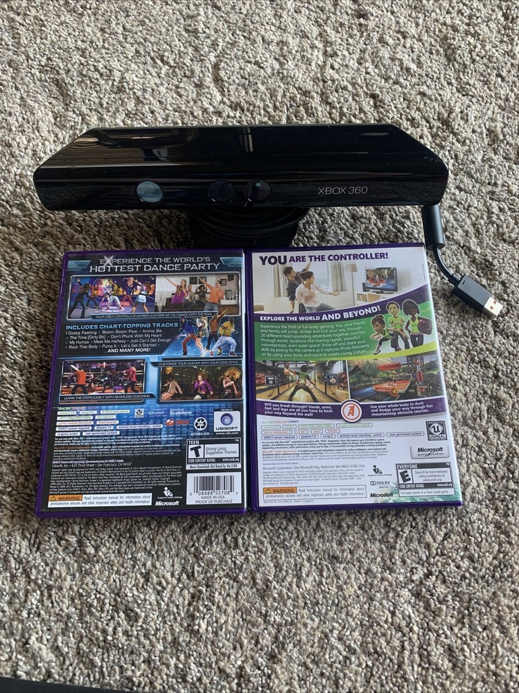 Microsoft Xbox 360 Kinect Sensor w/ Games Bundle - Great Condition