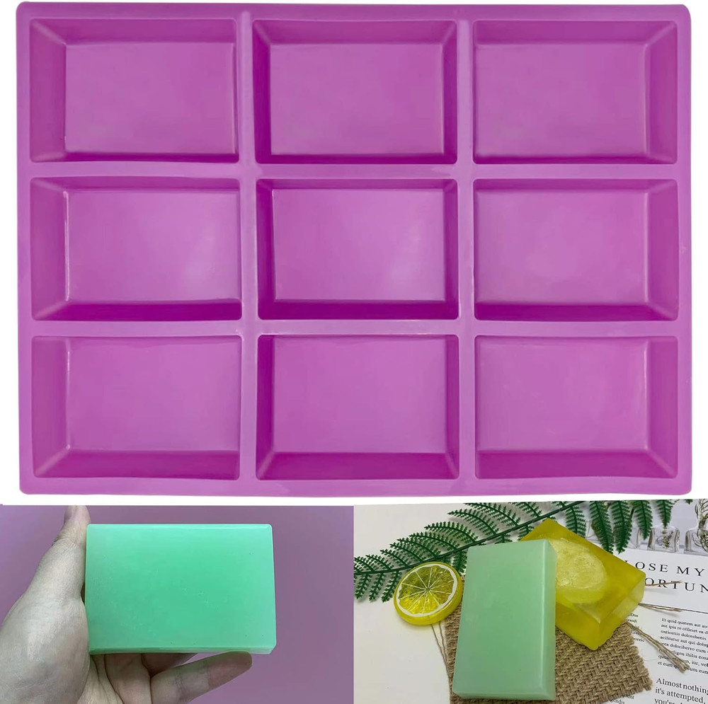 Rectangle Silicone Soap Mold 4Oz Large Soap Molds for Soap Making,Rectangle Sili