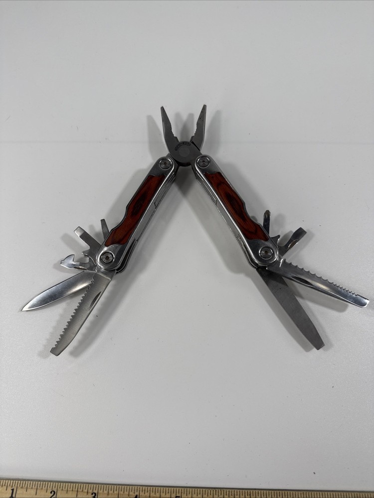 Sheffiel's Multi-tool Brown & Stainless Steel with case